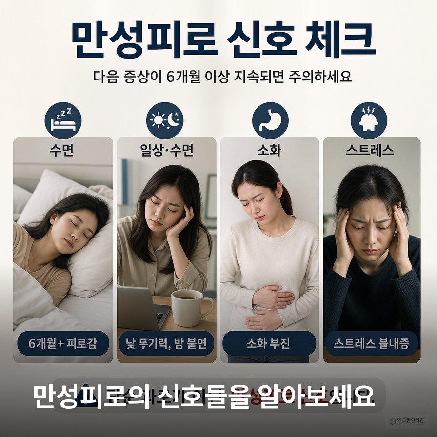 만성피로 원인 수면 스트레스 자율신경 불균형