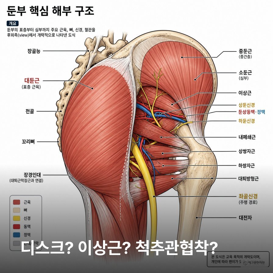 좌골신경통 허리디스크 척추관협착증 주요 원인