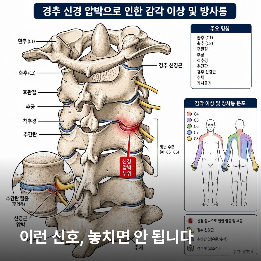 거북목과 함께 나타나는 팔저림 신경 증상